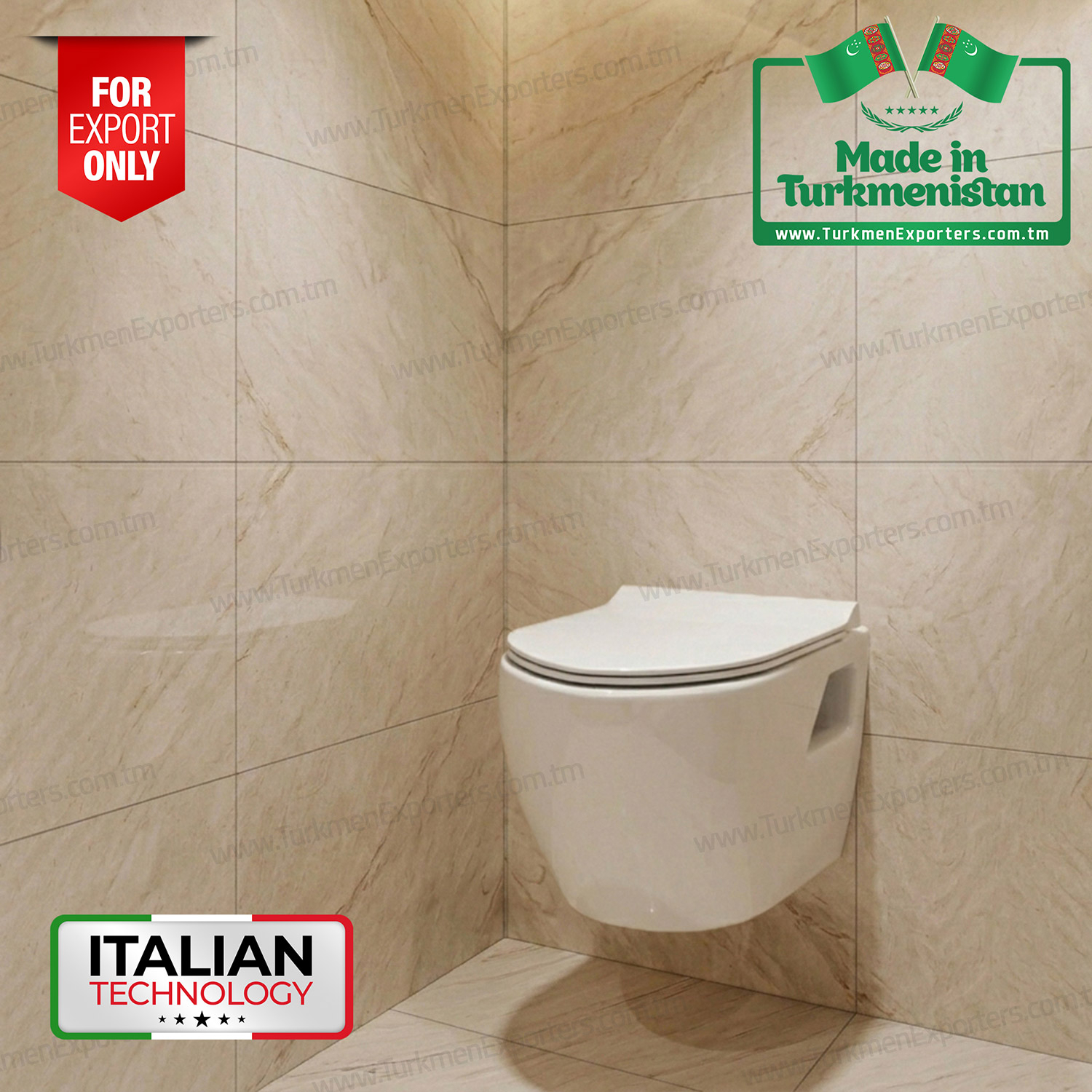 Wall mounted toilet wholesale from Turkmenistan | Eziz Doganlar Keramika ES