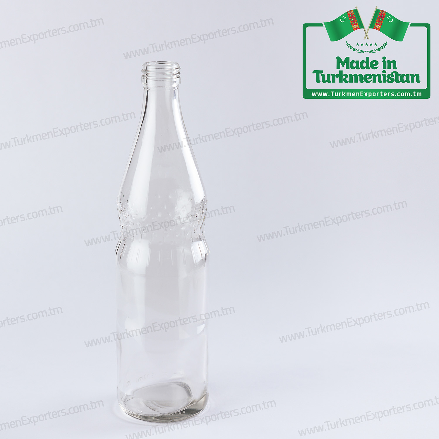 Glass bottle for non-alcoholic drink in Turkmenistan | Turkmen Ayna Onumleri enterprise