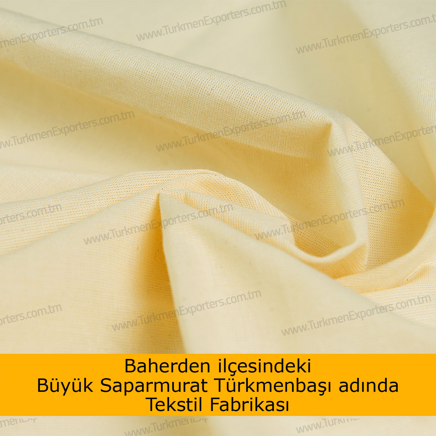 Türkmenistanda üretilmiş Kreton ham kumaş | Baherden ilçesindeki Büyük Saparmurat Türkmenbaşı adında tekstil fabrikası