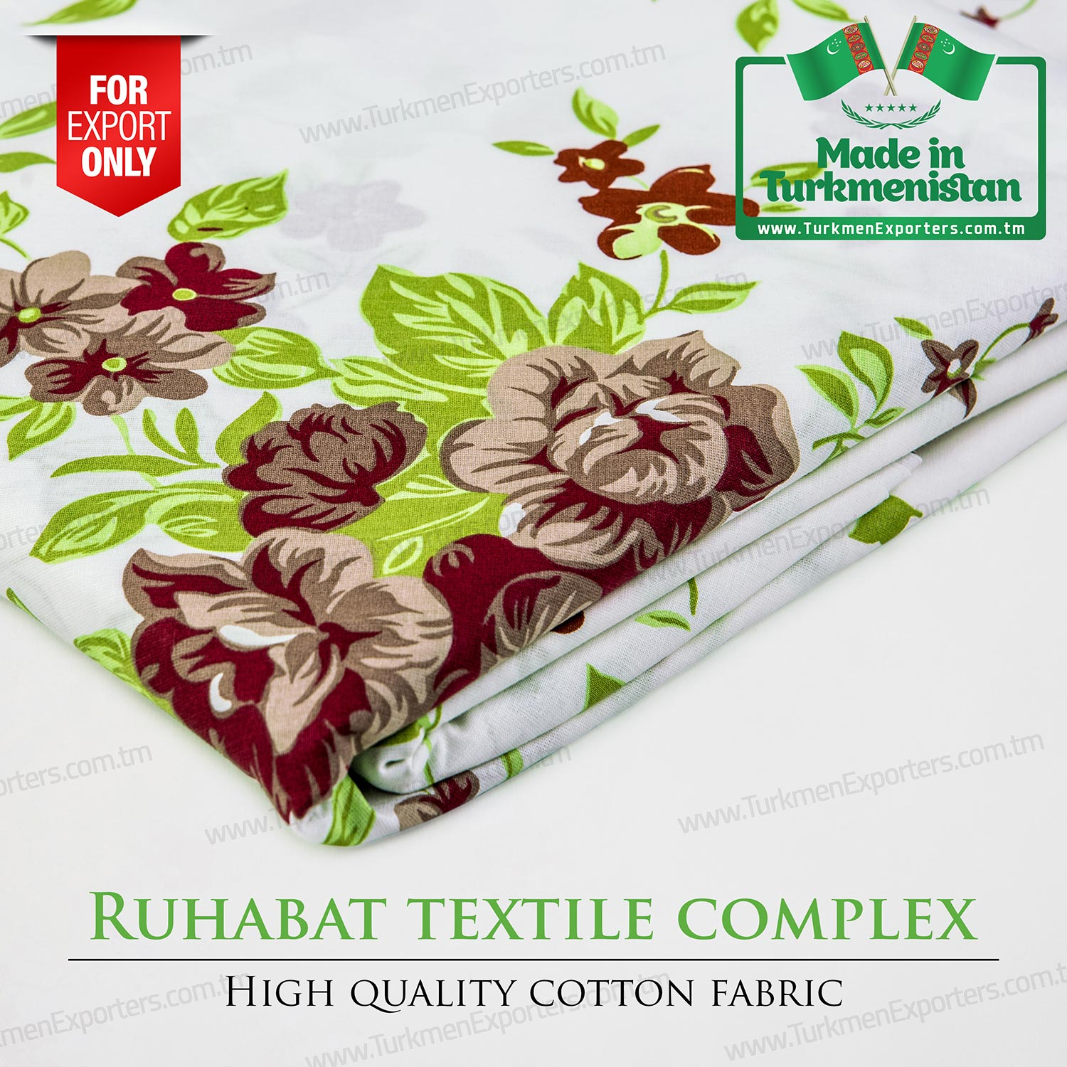 Cotton fabric cretonne Turkmenistan | Ruhabat Textile Complex