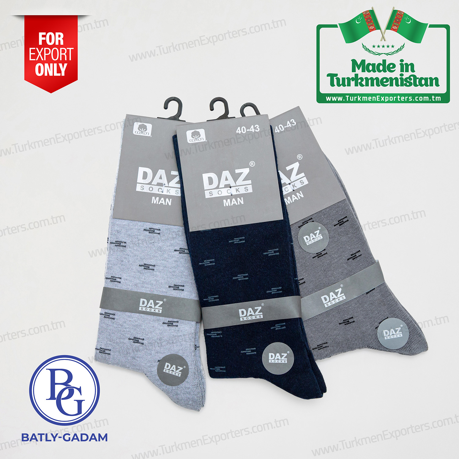 Socks for men Made in Turkmenistan  | Batly Gadam individual enterprise