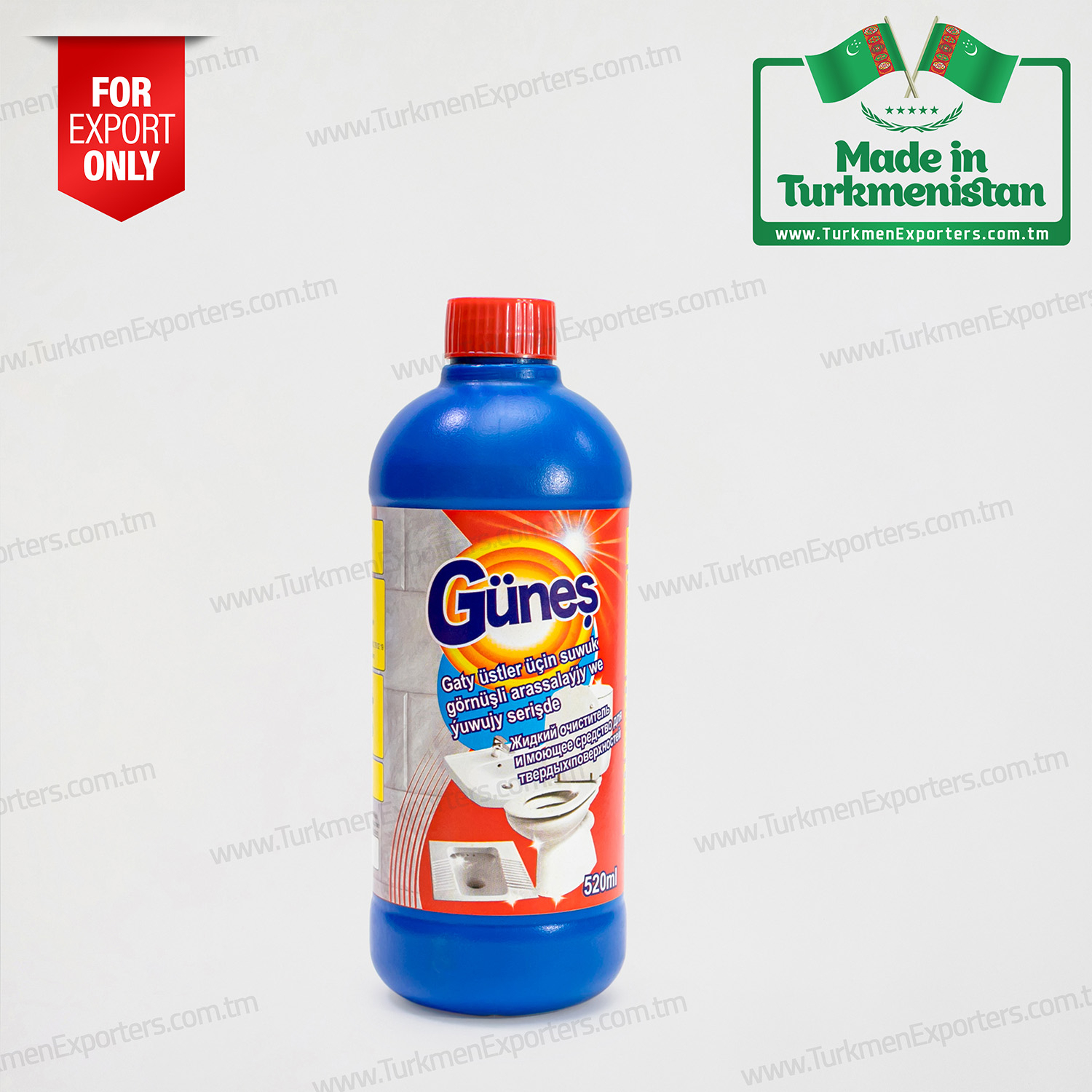 Liquid cleaner for hard surfaces 520ml Güneş | Turkmen Berk Metal individual enterprise