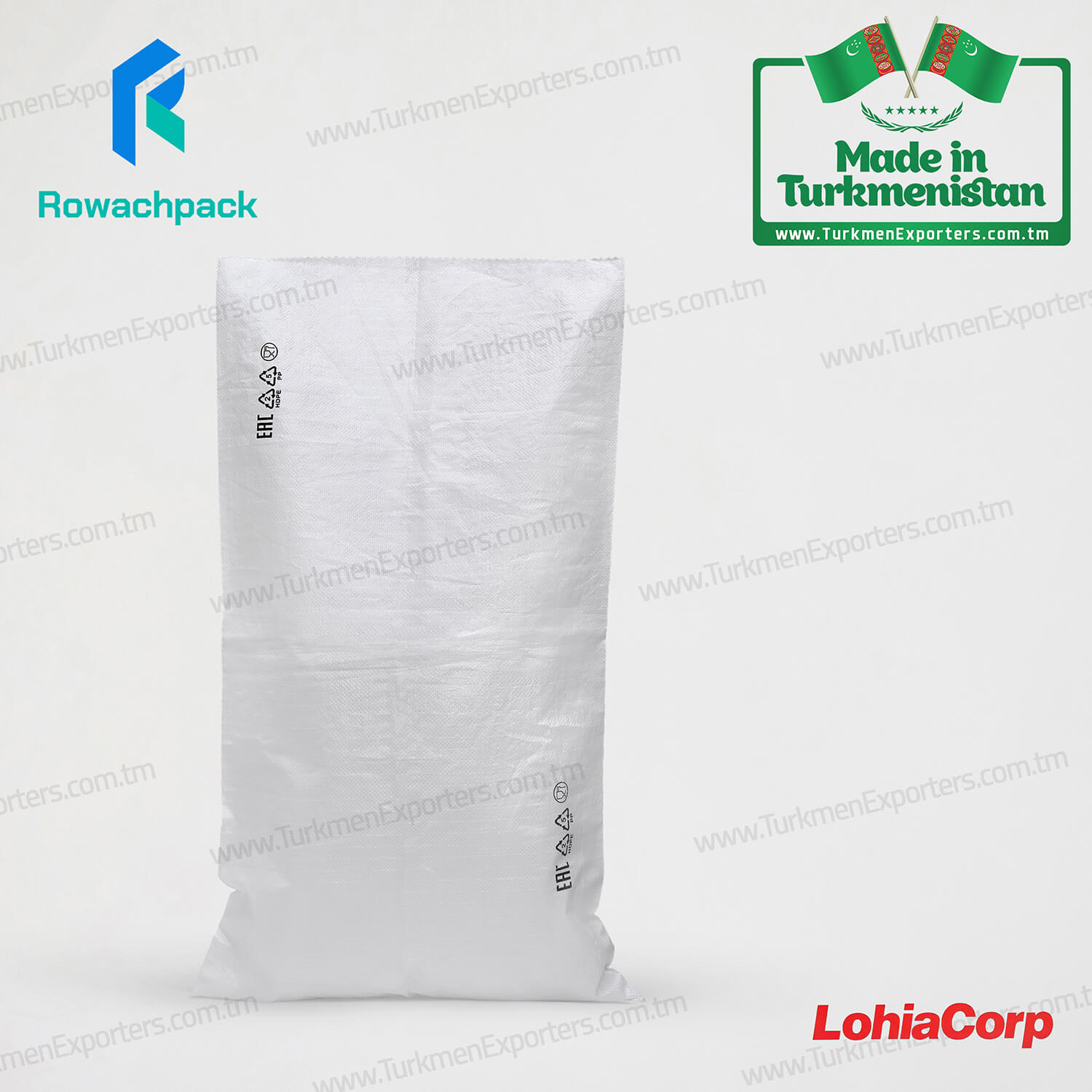 PP beyaz çuval 56cm x 106cm | Rovaçlan Galkınış özel şirketi