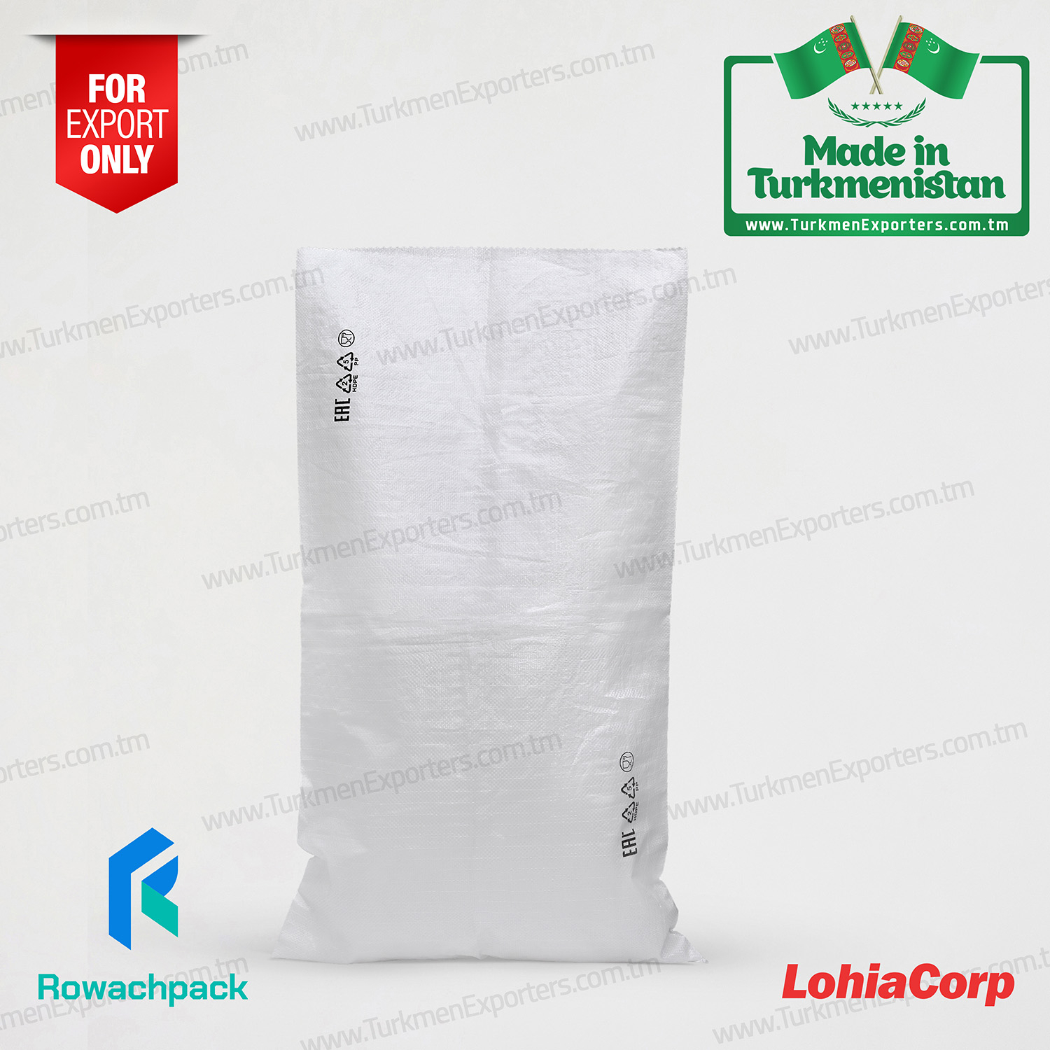 PP beyaz çuval 56cm x 106cm | Rovaçlan Galkınış özel şirketi