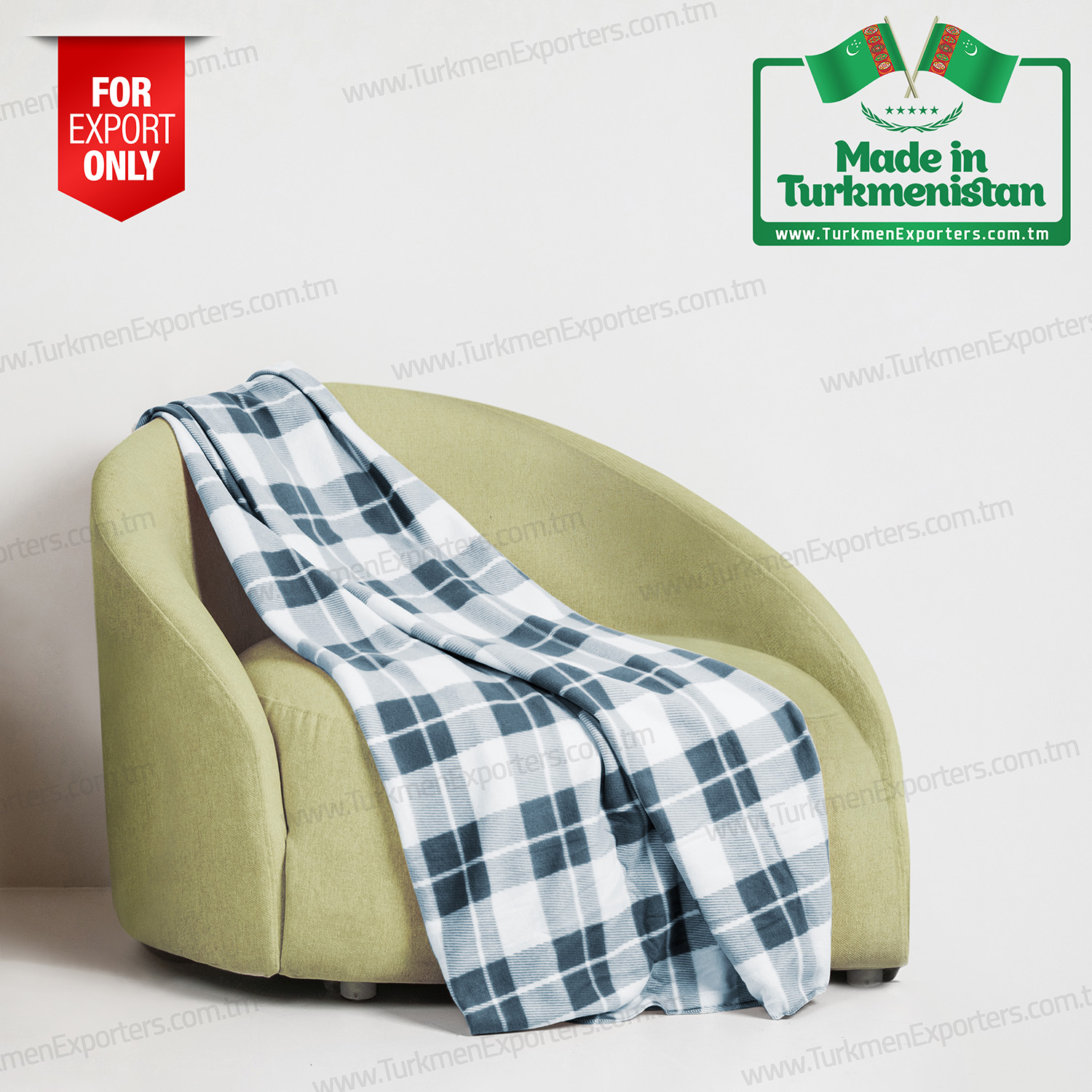 Plaid blanket wholesale from Turkmenistan | Beg Yupek economic society