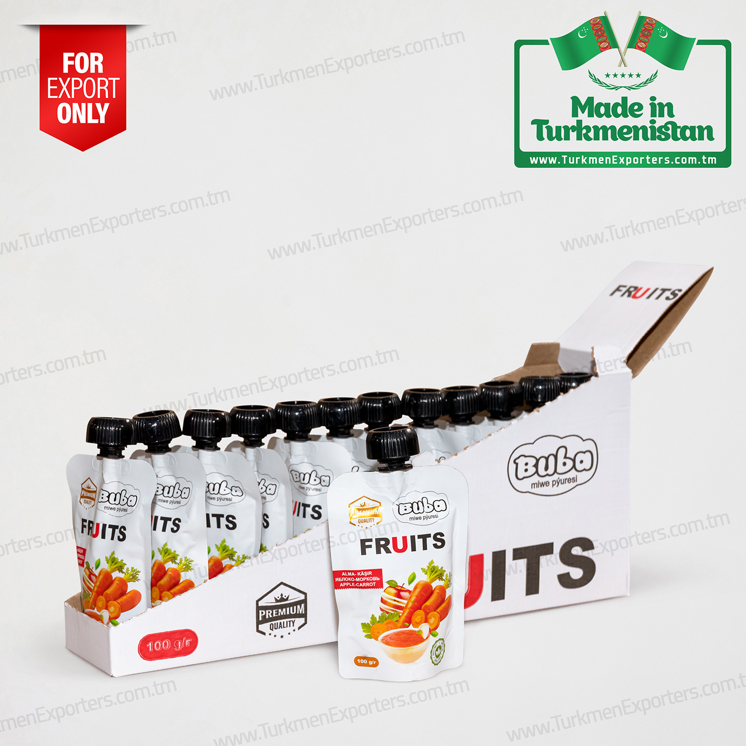 Elma havuç meyve püresi Buba 100gr | Arş limited şirketi