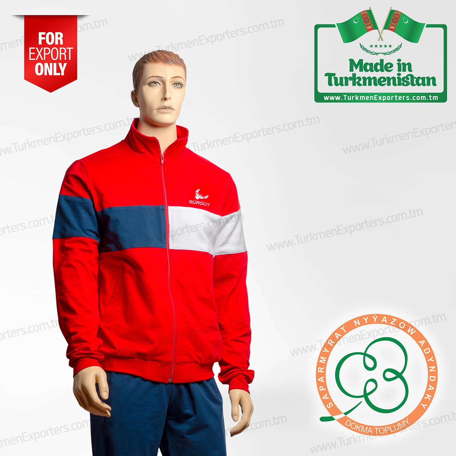 Men's tracksuits Made in Turkmenistan | Gypjak textile complex named after Saparmurat Niyazov