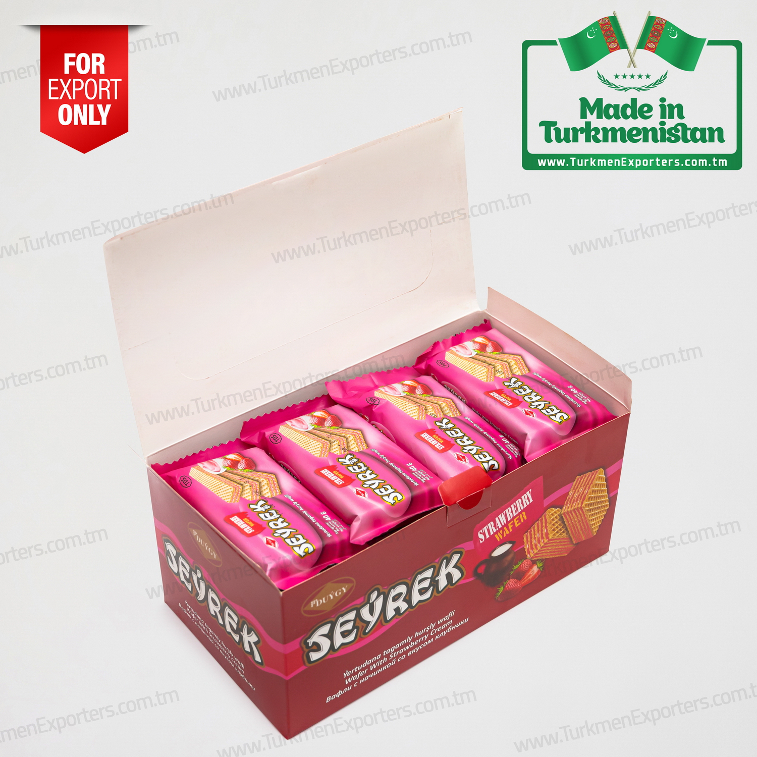 Wafers SEÝREK with strawberry cream | Duygy Confectionary Factory