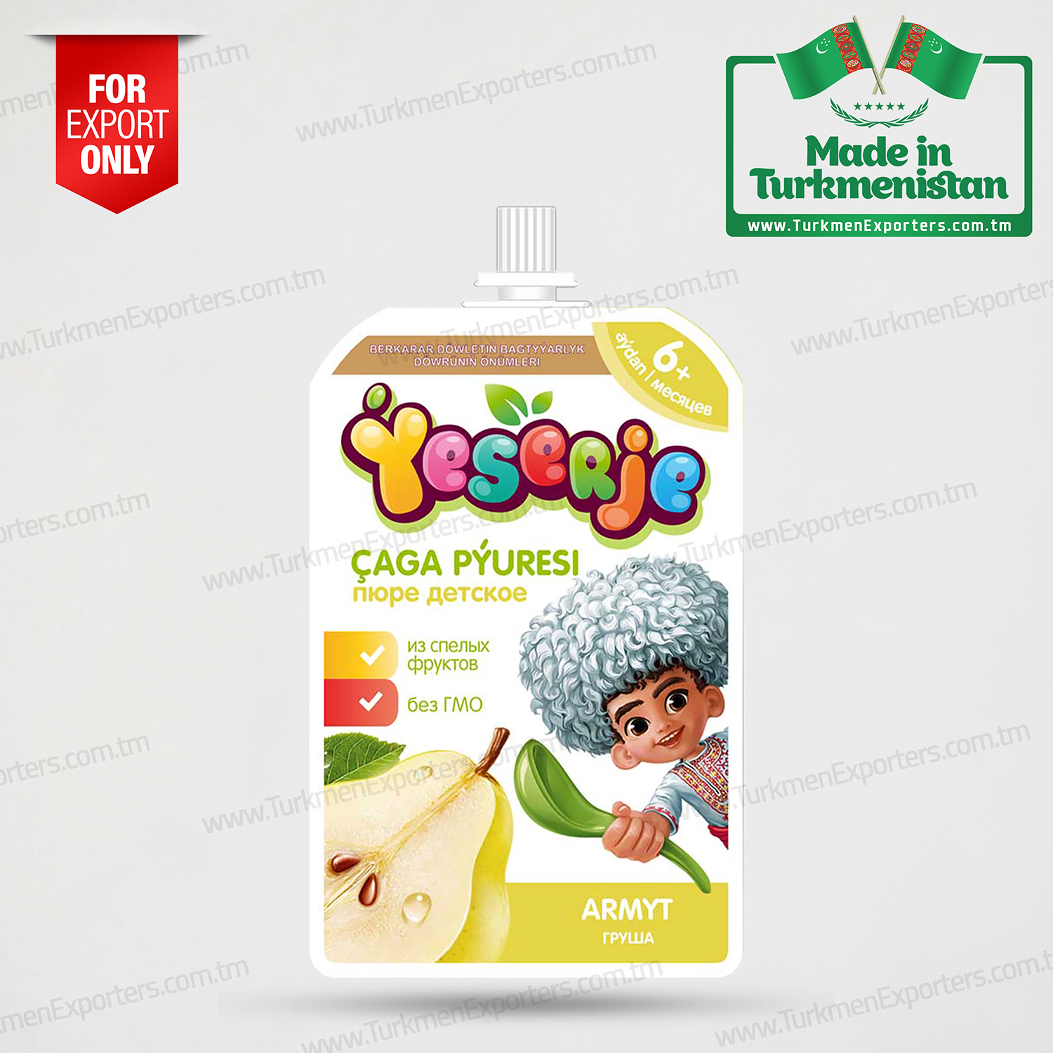Baby puree 100% Natural Pear Yeserje 90gr | Parahat individual enterprise