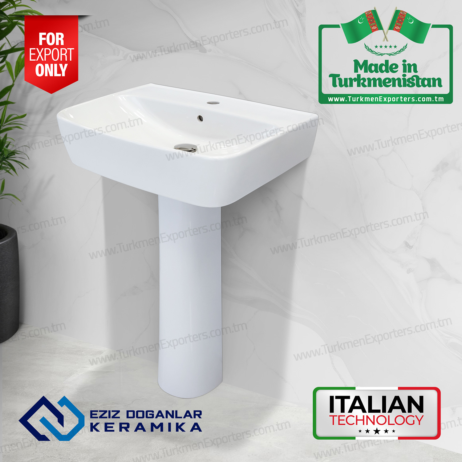 Seramik ayaklı lavabo | Eziz Doganlar Keramika