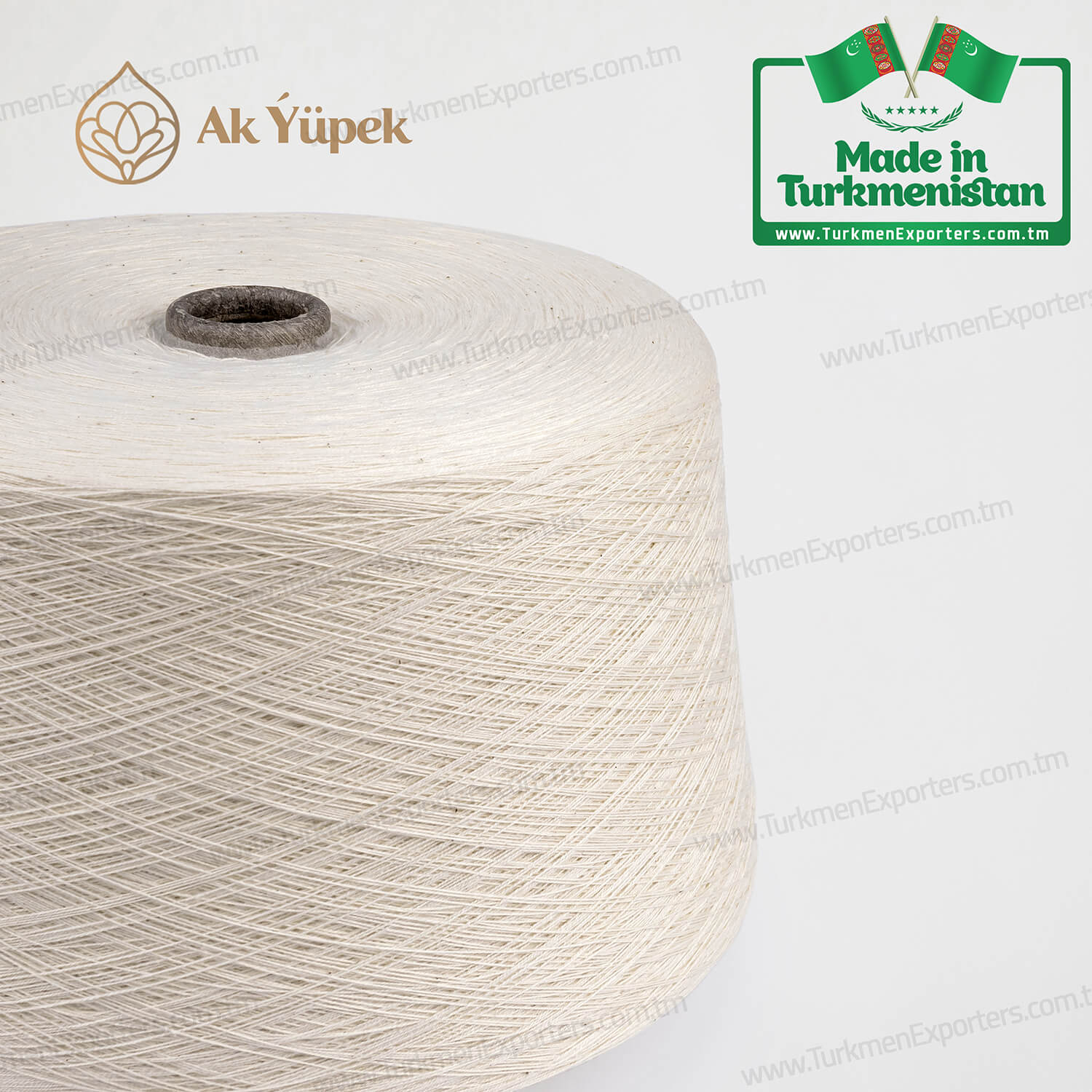 Ring carded cotton yarn Ne20/2 | Ashgabat cotton yarn factory