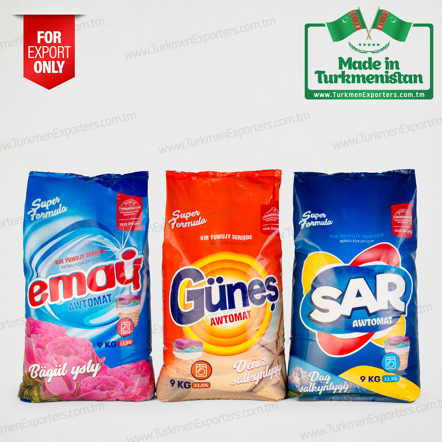 Laundry detergent powders wholesale from Turkmenistan | Turkmen Berk Metal individual enterprise