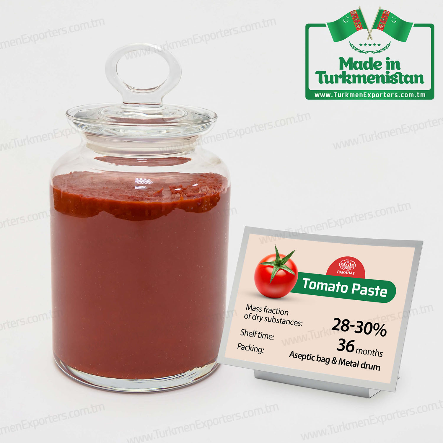 Tomato Paste Brix 28-30% | Parahat - Juice Concentrates Factory