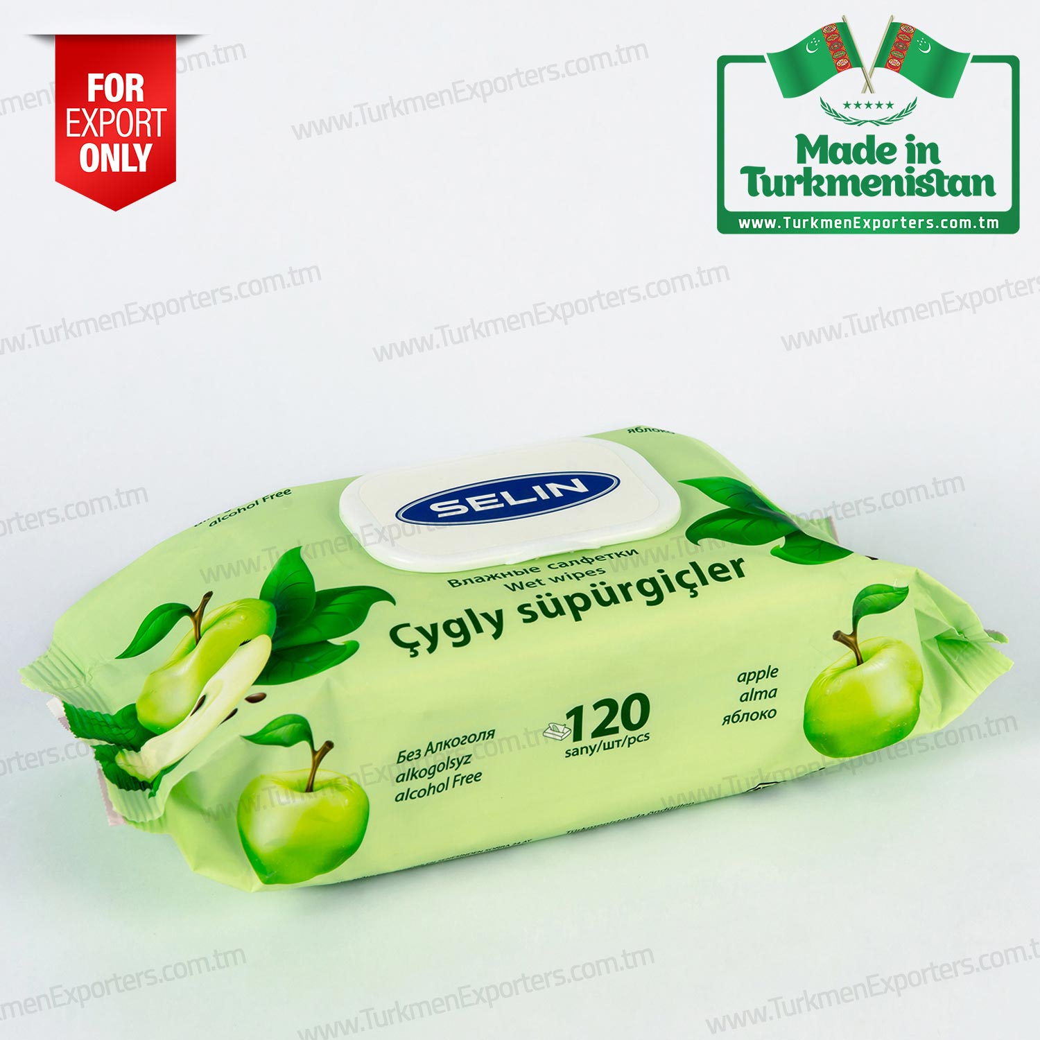 Selin wet wipes (apple - 120pc) | Umytly Nesil economic society