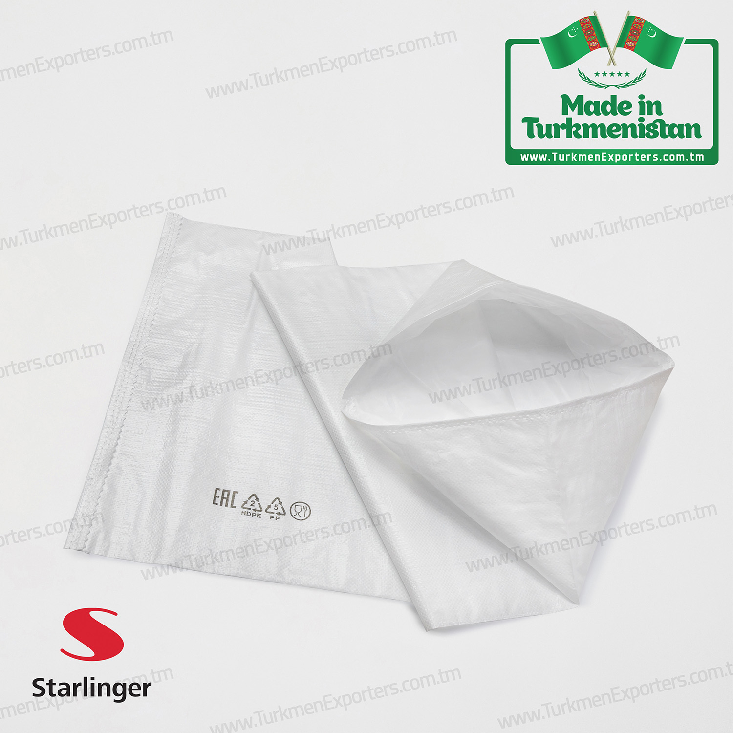 Woven polypropylene bag with liner in Turkmenistan | Aziya Plastik individual enterprise