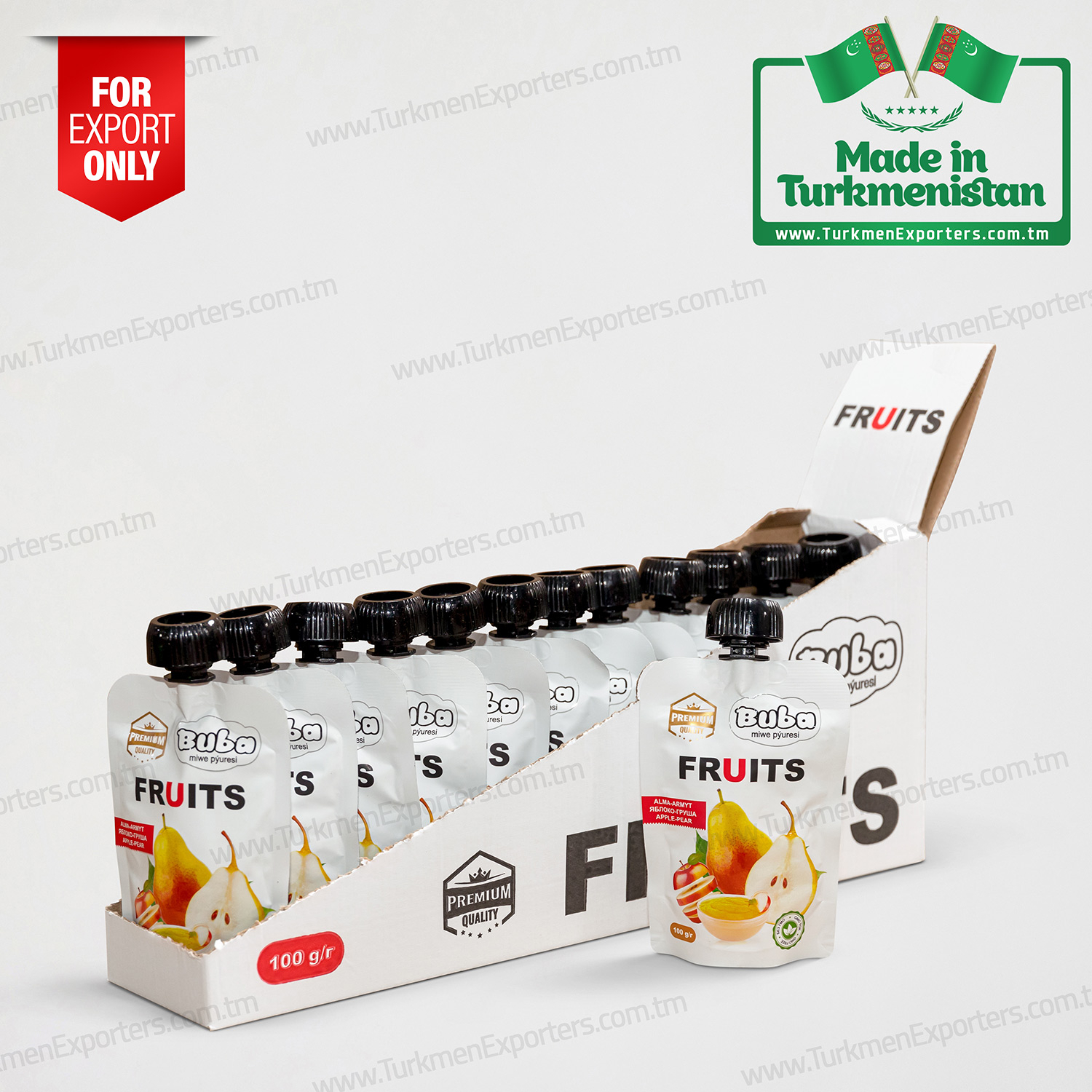 Яблоко-груша фруктовое пюре Buba 100гр | Арш ХО