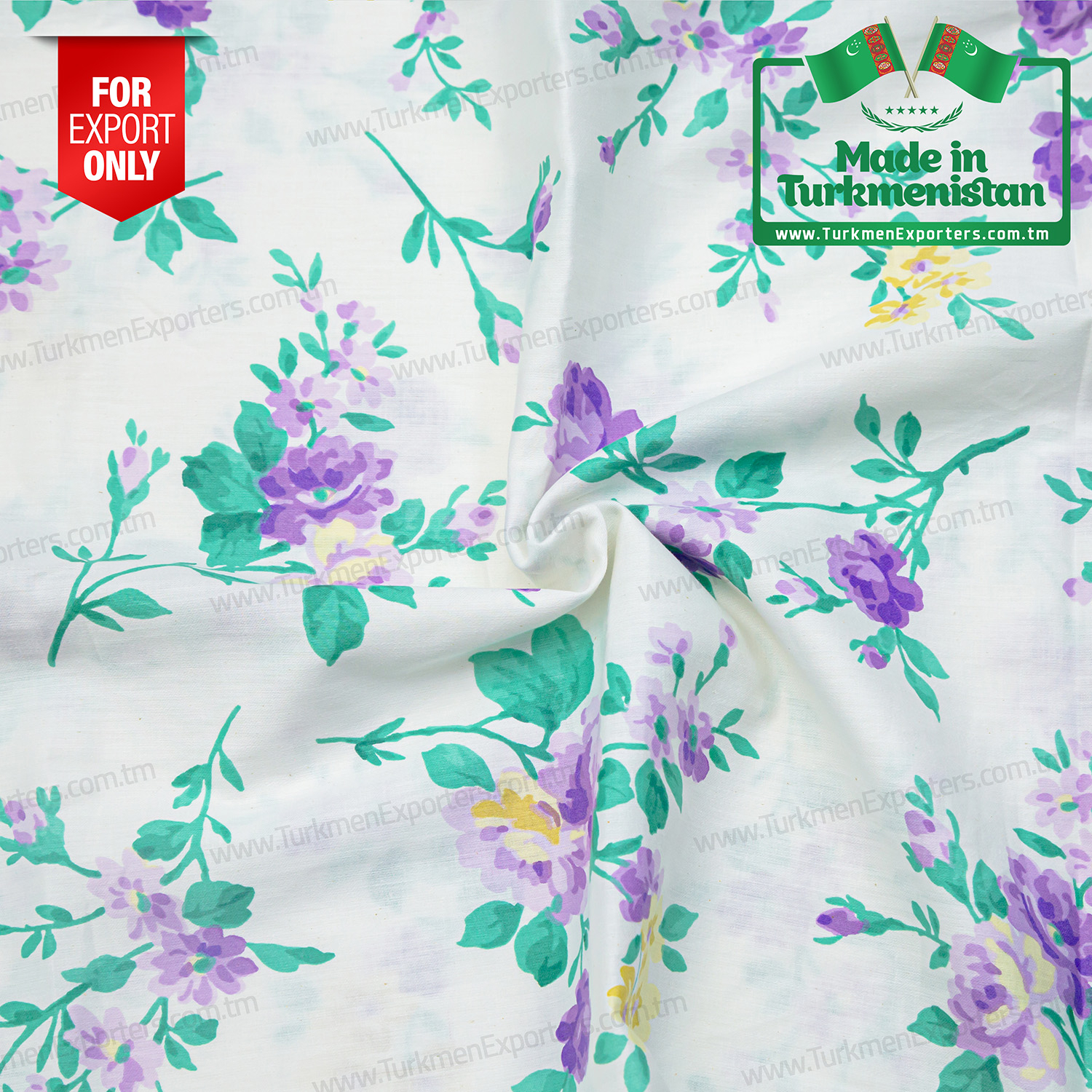 Satin fabric for bed linen Made in Turkmenistan | Babadayhan Textile Complex