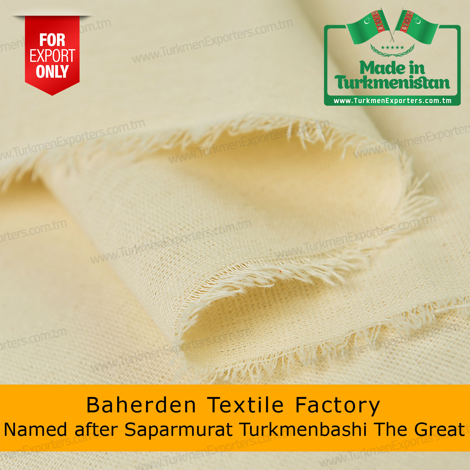 Raw fabric flannel wholesale from Turkmenistan | Baherden textile factory named after Saparmurat Turkmenbashi the great
