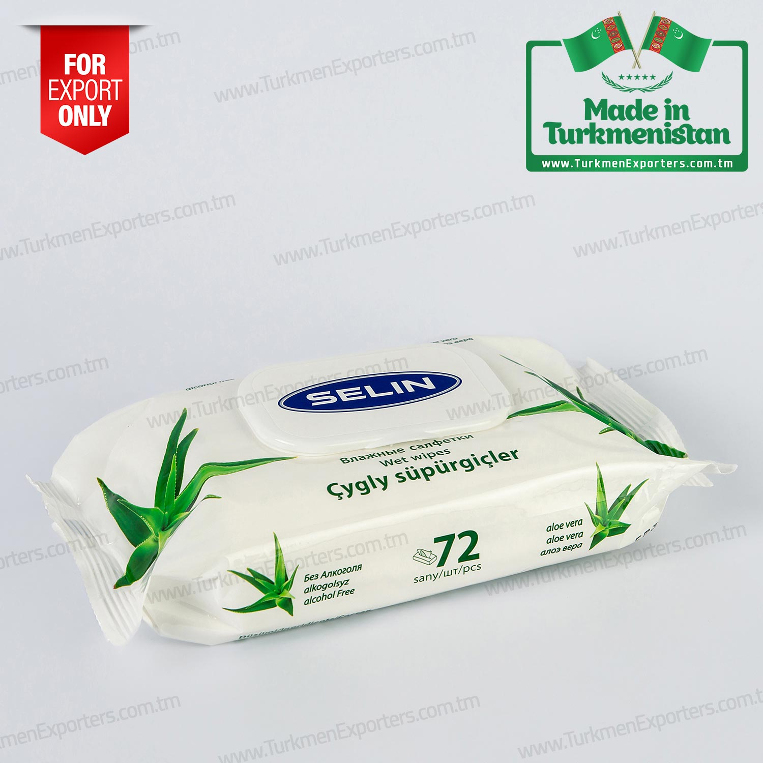 Selin wet wipes (aloe vera - 72pc) | Umytly Nesil economic society