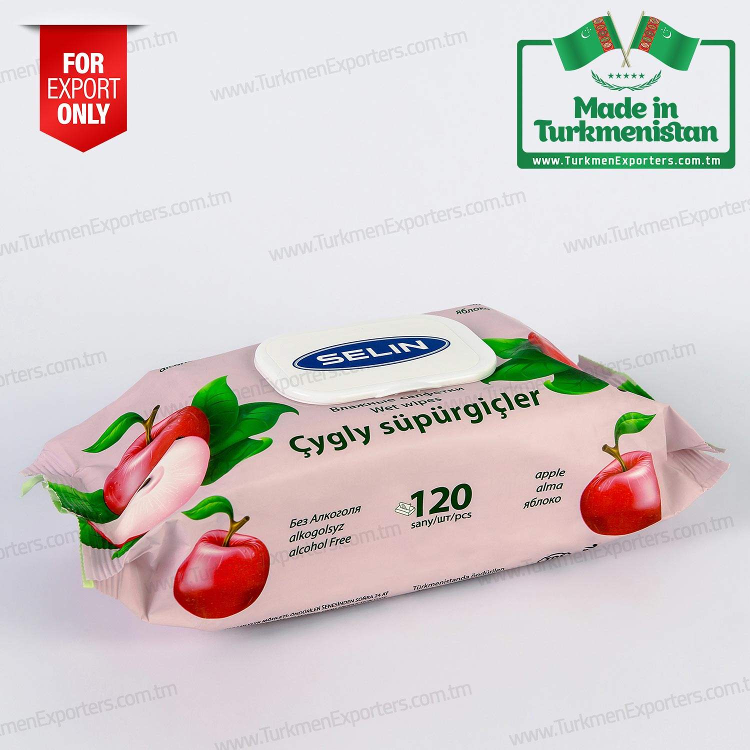 Selin ıslak mendil (kırmızı elma - 120 pc) | Umutlu Nesil Limited Şirketi