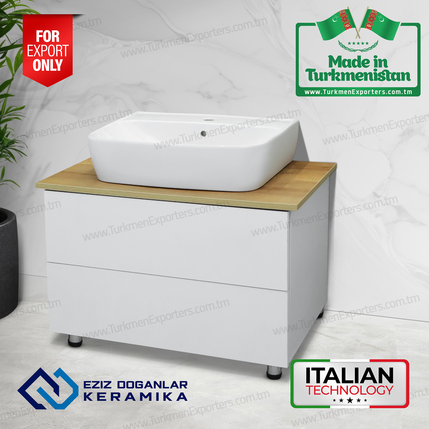 Seramik tezgah üstü lavabo | Eziz Doganlar Keramika