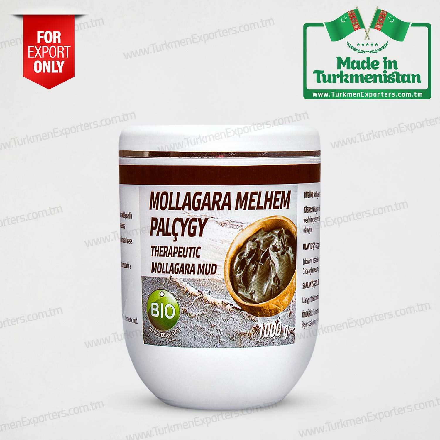 Therapeutic mud Mollagara 1000gr | Factory on medical mud and sea salt packing