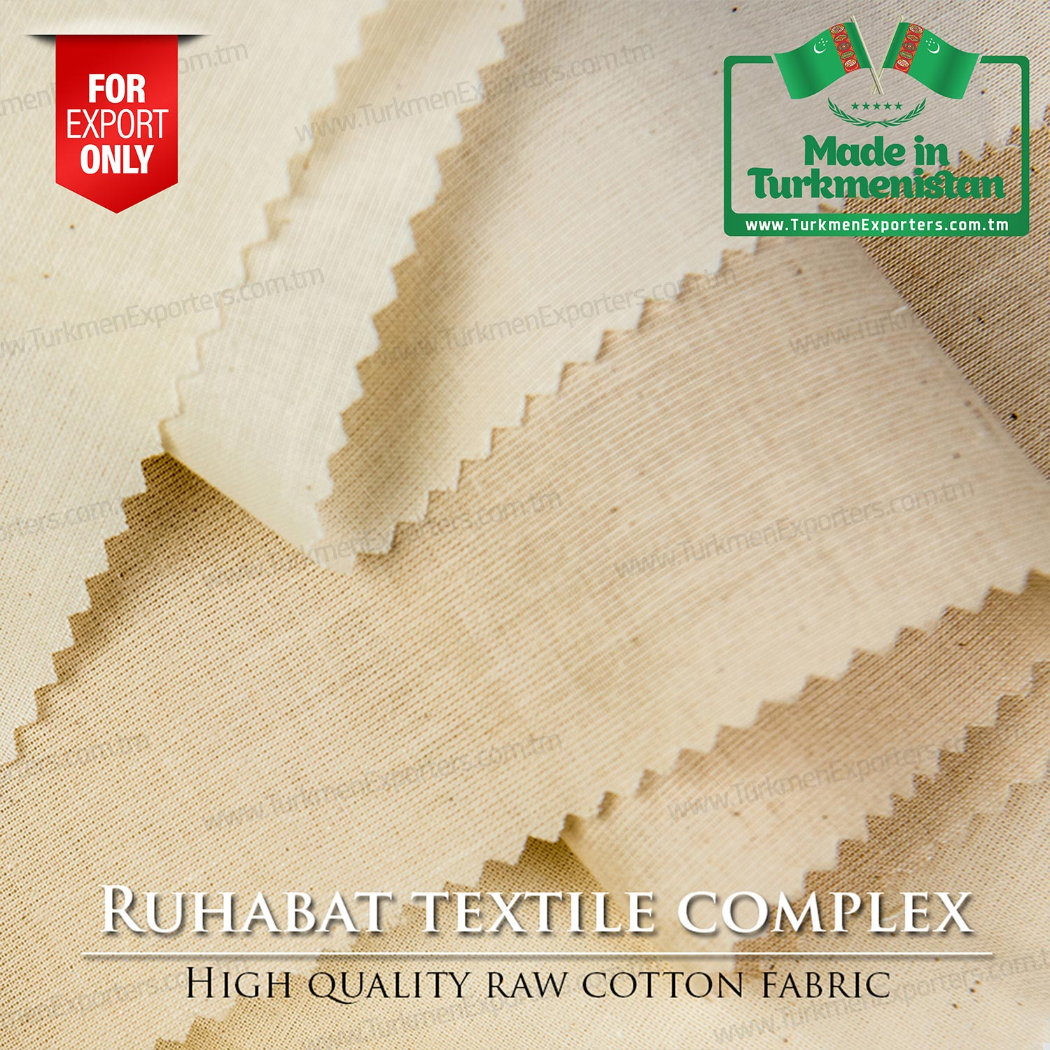 Türkmenistanda öndürilen ýokary hilli çig matalar | Ruhabat Dokma Toplumy