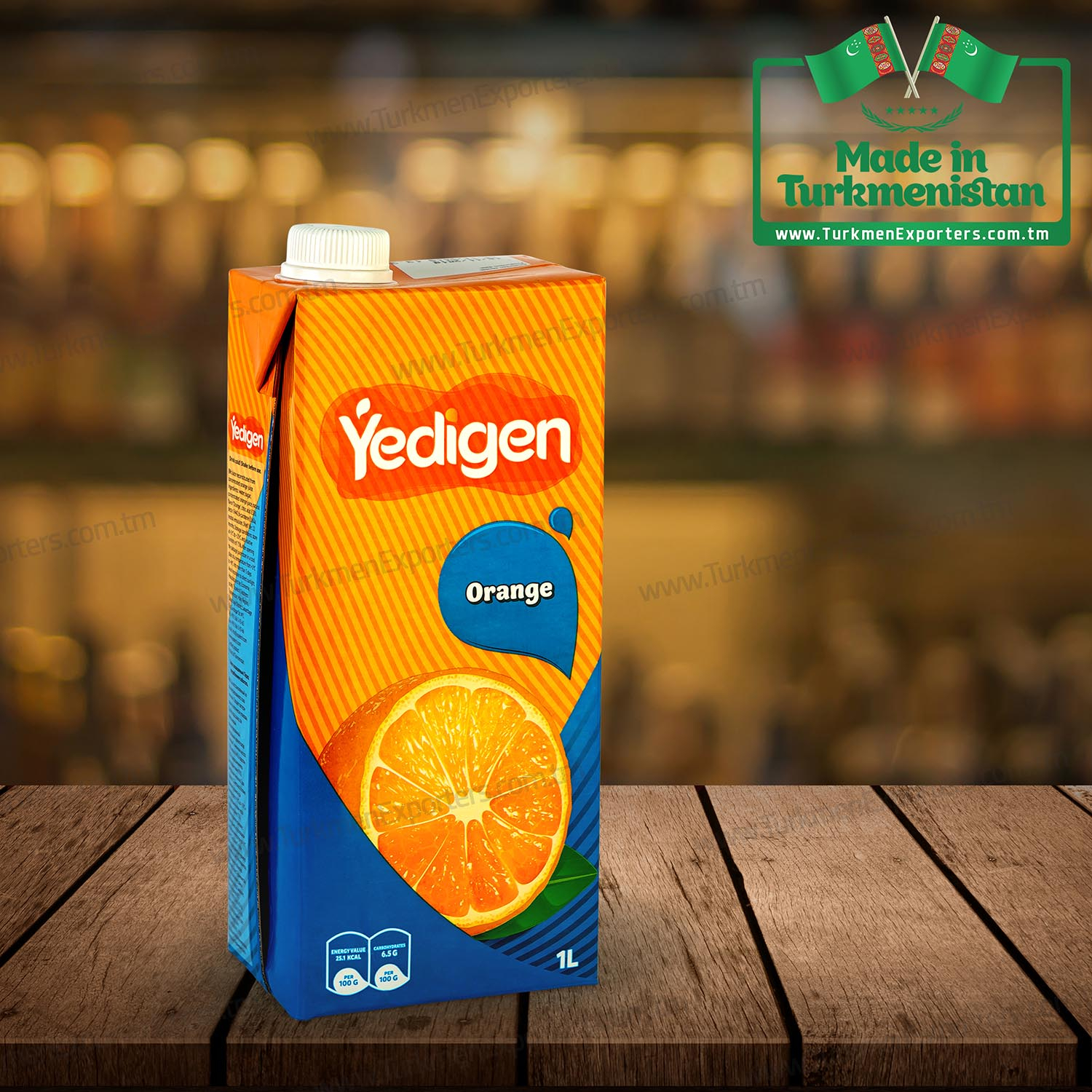 Orange fruit juice Ýedigen 1 Litre | Yupekchi economic society