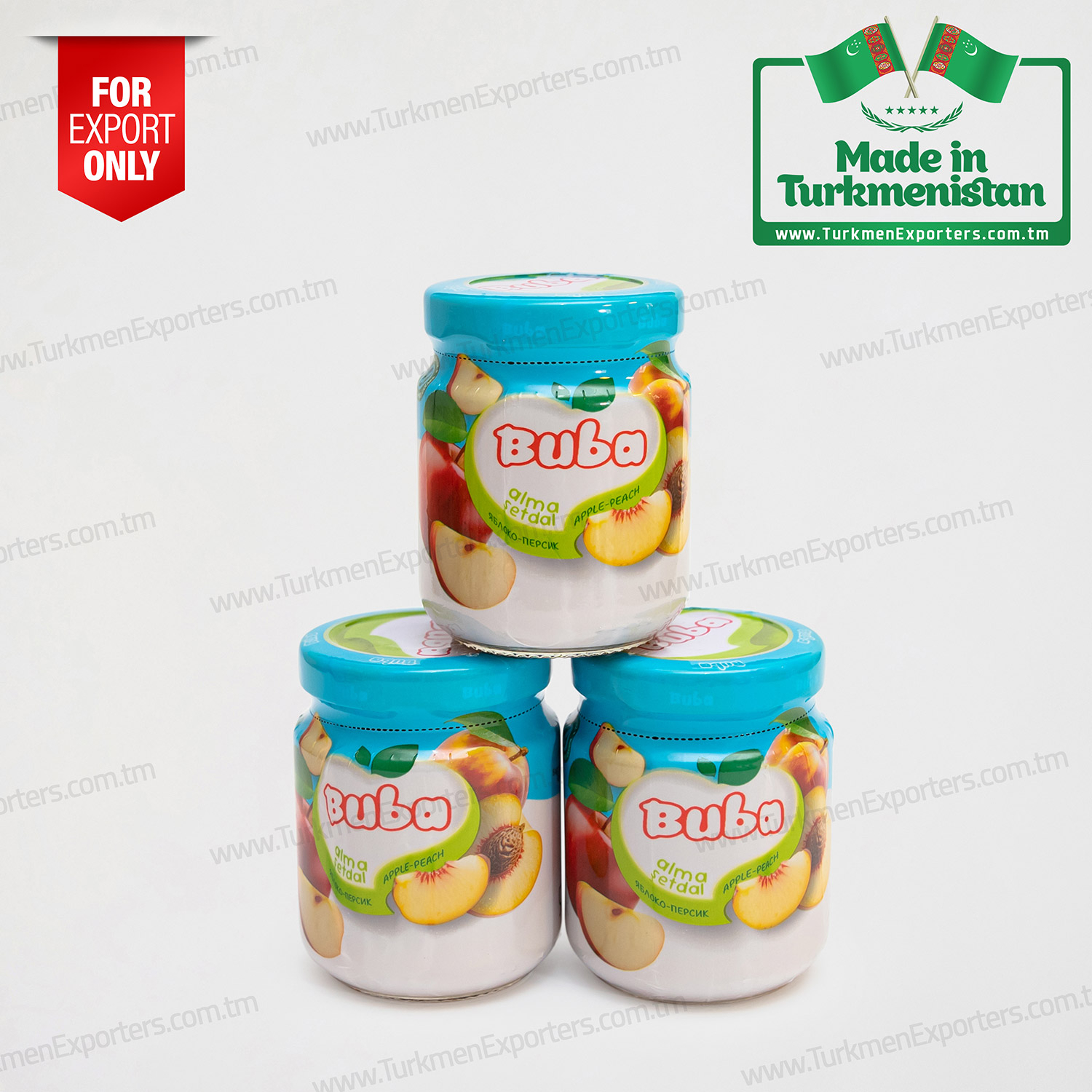 Apple peach fruit puree Buba 85gr | Arsh economic society