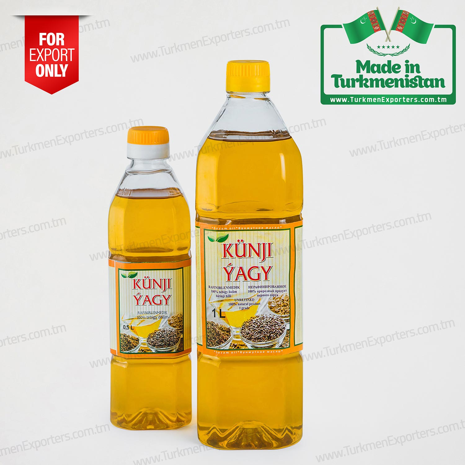 Sesame oil wholesale for export from Turkmenistan | Nurber sesame oil production factory