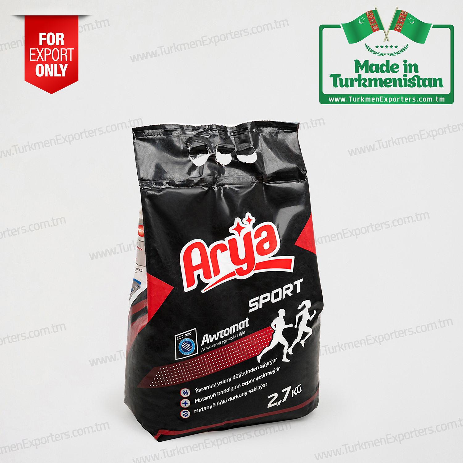 Automatic detergent powder Arya Sport 2,7kg | Ynamly Maksat economic society