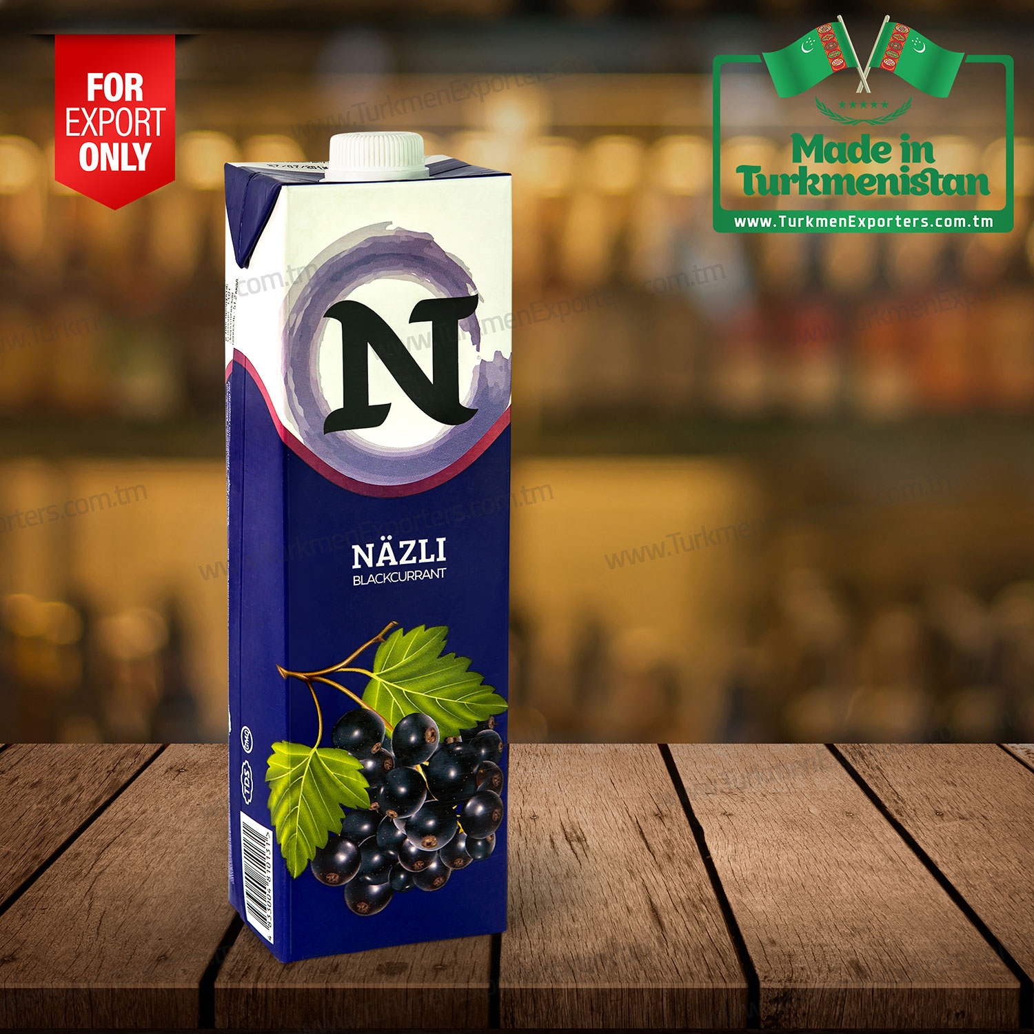 Black currant fruit juice Nazli 1 Litre | Yupekchi economic society