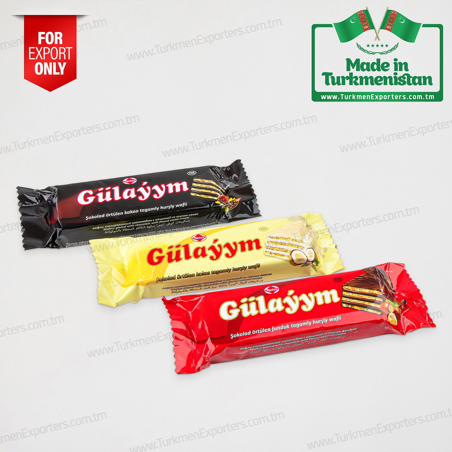 Gülaýym wafers glazed with chocolate | Duygy Confectionery Factory